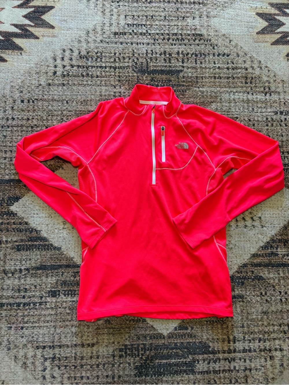The North Face Pink Quarter-Zip Running Pullover Flashdry Size Large